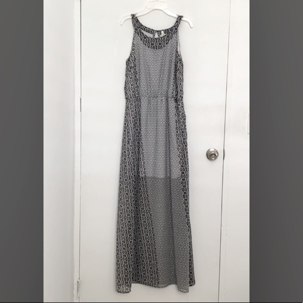 true Destiny black and white maxi dress